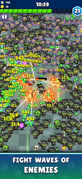 Rise of Necromancer MOD APK на Android — Безлимитная мана и мощная магия — скриншот 3