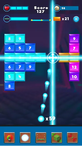 Скачать взломанную Brick Breaker- Bricks 3d Game — Безлимитные жизни и усиленные бонусы — скриншот 1