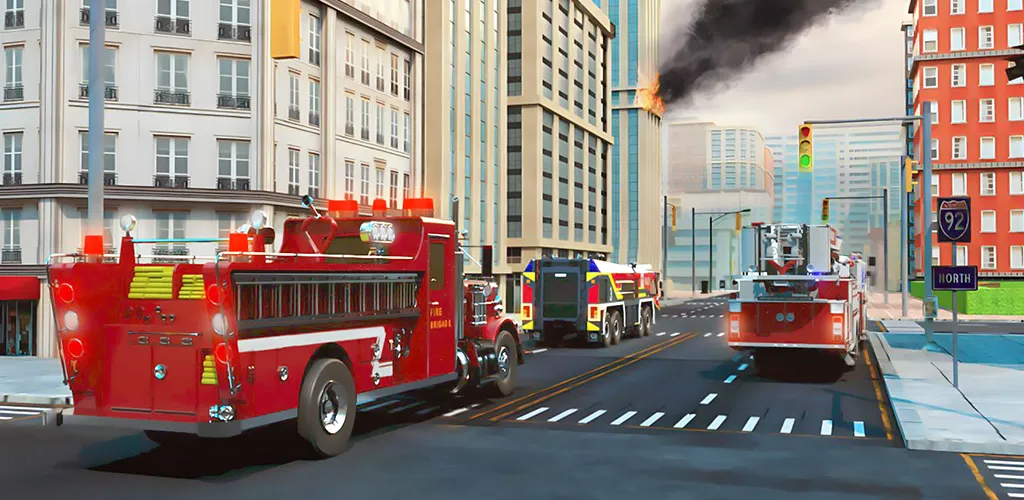 Скачать Real Firefighter 3D Simulator (Мод: Безлимитные деньги и топливо) на Андроид — скриншот 3