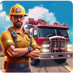 Скачать Real Firefighter 3D Simulator (Мод: Безлимитные деньги и топливо) на Андроид