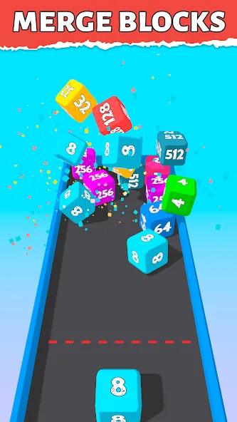 Bounce Merge 2048 Join Numbers — Мод: Безлимитные монеты и подсказки — скриншот 2