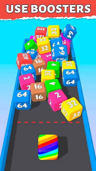Bounce Merge 2048 Join Numbers — Мод: Безлимитные монеты и подсказки — скриншот 4
