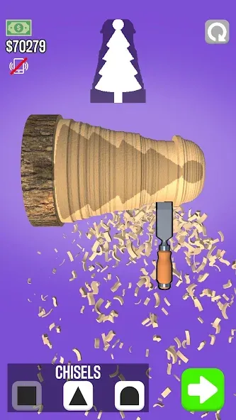 Woodturning MOD APK на Android — Безлимитные деньги и все инструменты — скриншот 1