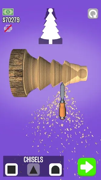 Woodturning MOD APK на Android — Безлимитные деньги и все инструменты — скриншот 2