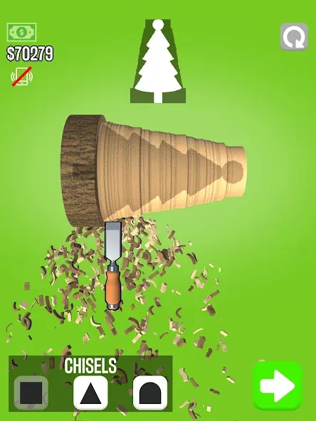Woodturning MOD APK на Android — Безлимитные деньги и все инструменты — скриншот 5