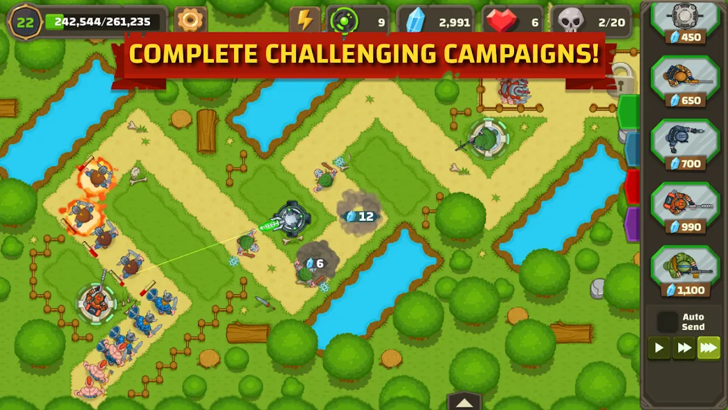 Скачать Ancient Allies Tower Defense с модом — Безлимитные ресурсы и все башни — скриншот 2