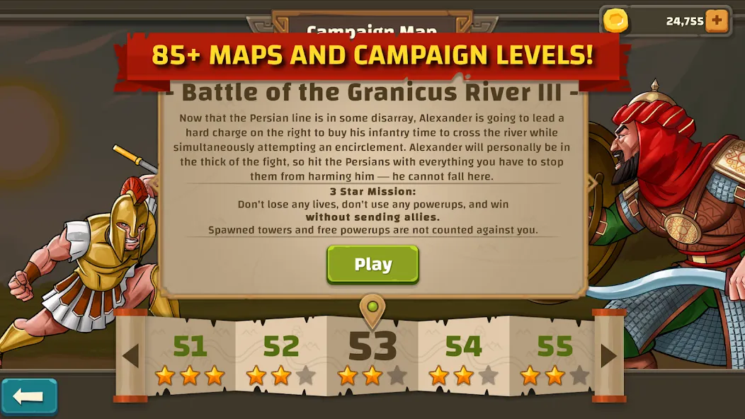 Скачать Ancient Allies Tower Defense с модом — Безлимитные ресурсы и все башни — скриншот 5