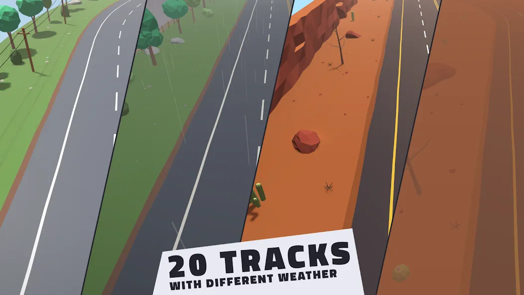 Скачать Polygon Drift: Traffic Racing — Модификация Без рекламы и открыты машины — скриншот 3