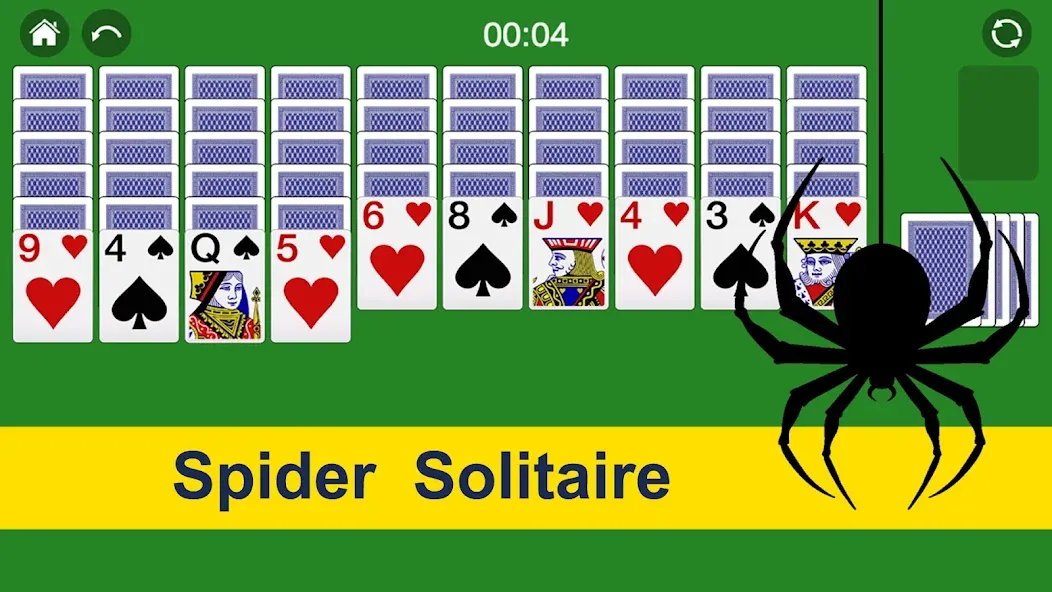 Spider Solitaire Card Game Fun MOD — Без рекламы и подсказки доступны на Андроид — скриншот 1