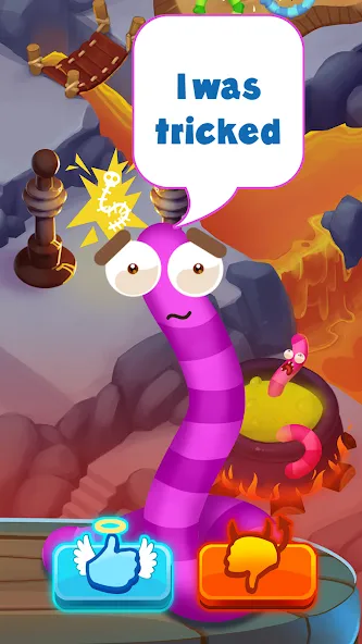 Скачать Worm out: Brain teaser games (Мод: Без рекламы и все уровни открыты) на Андроид — скриншот 3