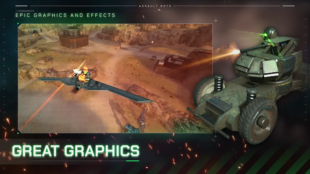 Assault Bots: Multiplayer на Андроид — Безлимитные деньги и усиленные роботы — скриншот 5