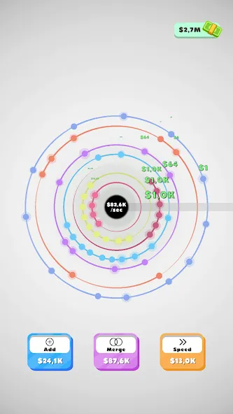 Скачать взломанную Idle Orbiters — Безлимитные ресурсы и ускоренная прокачка — скриншот 1
