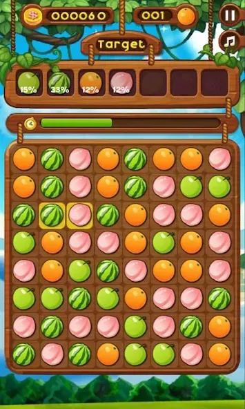 Скачать взлом Fruit Break на Андроид — Безлимитные жизни и монеты — скриншот 3