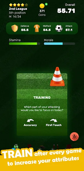 Скачать Football Career Soccer Legend (Мод: Безлимитные деньги и опыт) на Андроид — скриншот 2