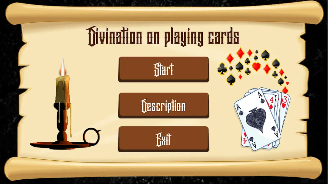 Divination on Playing Cards на Андроид — Мод Точные предсказания и открыты все расклады — скриншот 1