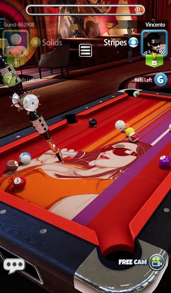 Pool Blitz MOD APK на Android — Безлимитные монеты и все уровни — скриншот 1