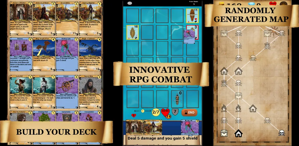 Скачать взлом RogueShip - RPG Roguelike Card на Андроид — Безлимитные деньги и открыты карты — скриншот 2
