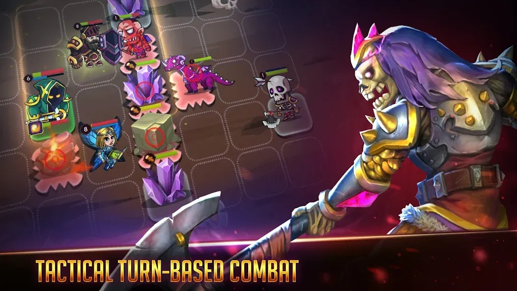 Forest Knight - Tactical RPG — Мод: Безлимитные ресурсы и усиленные герои — скриншот 1