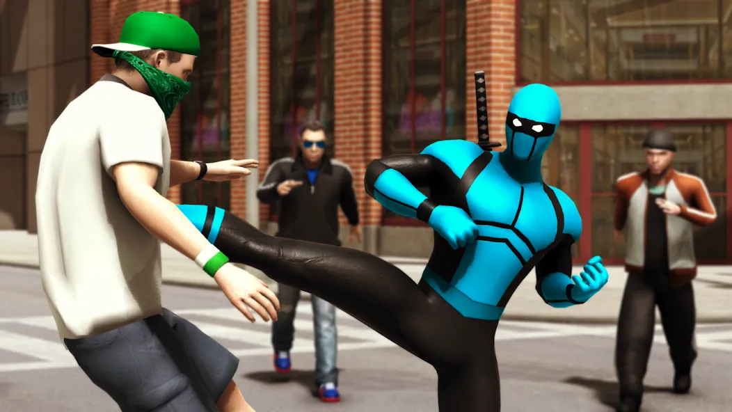 Скачать взломанную Blue Ninja : Superhero Game — Безлимитные деньги и все уровни открыты — скриншот 1