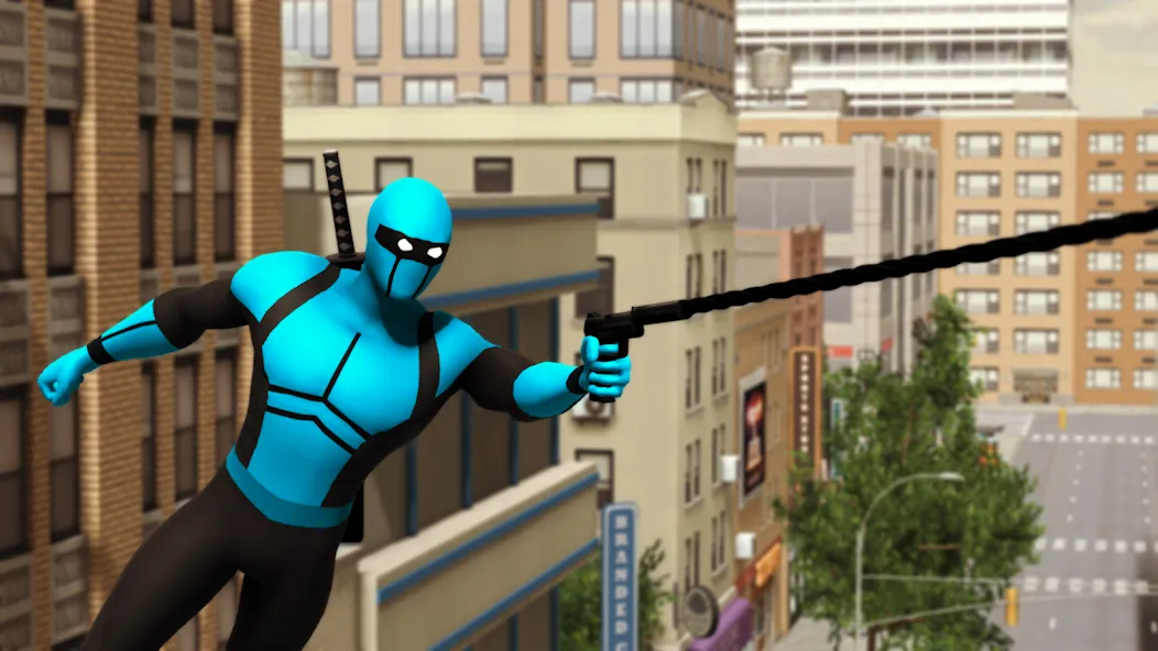 Скачать взломанную Blue Ninja : Superhero Game — Безлимитные деньги и все уровни открыты — скриншот 3
