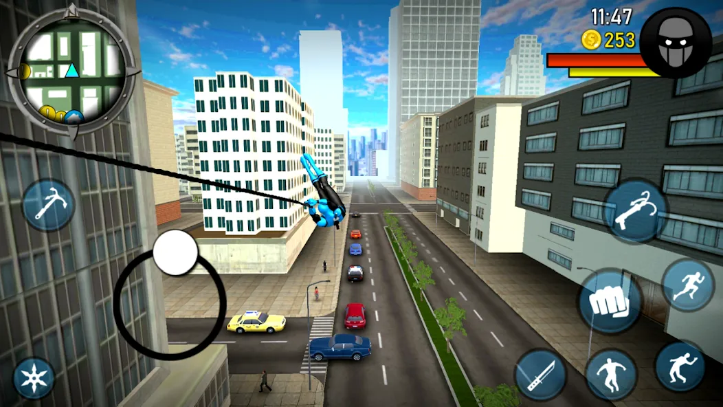 Скачать взломанную Blue Ninja : Superhero Game — Безлимитные деньги и все уровни открыты — скриншот 5