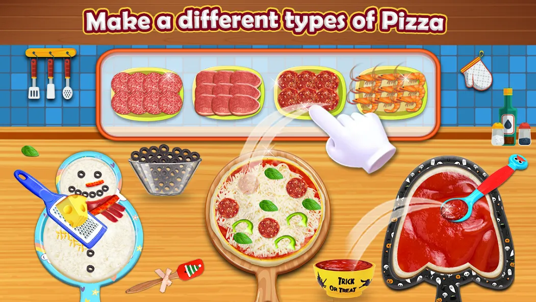 Скачать Pizza Maker - Cooking Games на телефон — Безлимитные деньги и всё открыто — скриншот 1 Скачать Pizza Maker - Cooking Games на телефон — Безлимитные деньги и всё открыто — скриншот 1