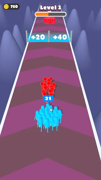 Взлом Count Masters: Crowd Runner 3D — Безлимитные деньги и все уровни — скриншот 1