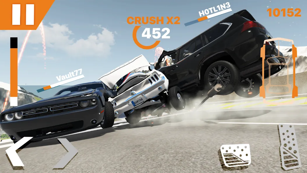 RCC - Real Car Crash Simulator на Андроид — Мод Безлимитные деньги и все машины — скриншот 5