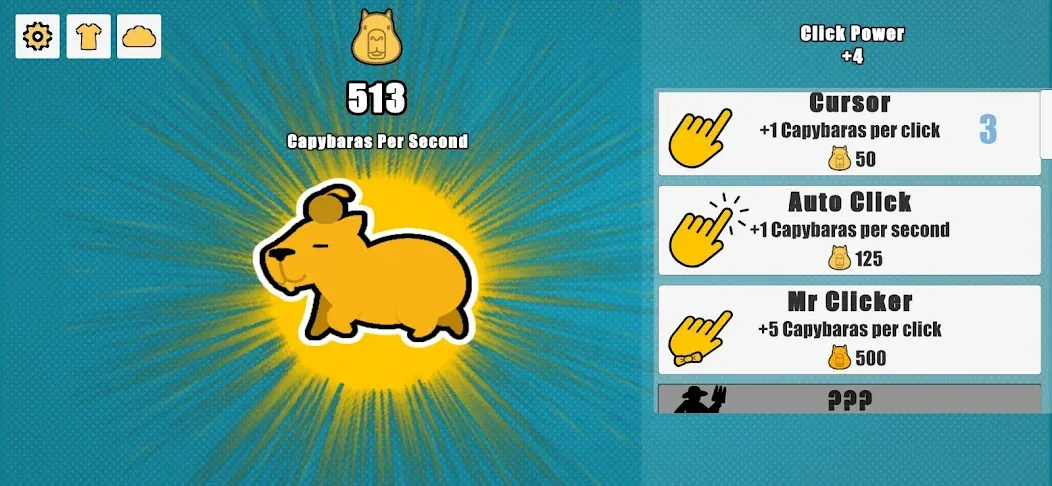 Скачать взломанную Capybara Clicker — Безлимитные монеты и ускоренная прокачка — скриншот 1 Скачать взломанную Capybara Clicker — Безлимитные монеты и ускоренная прокачка — скриншот 1