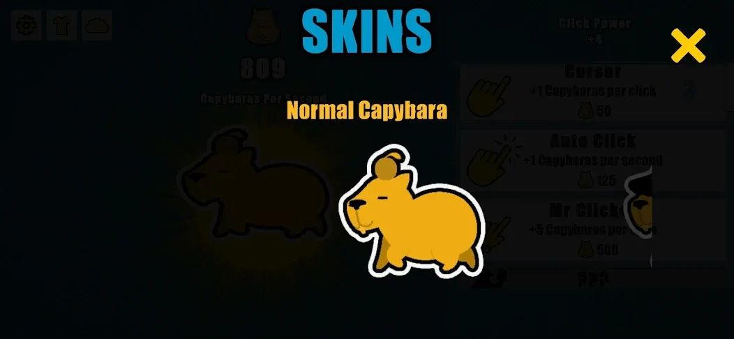 Скачать взломанную Capybara Clicker — Безлимитные монеты и ускоренная прокачка — скриншот 3 Скачать взломанную Capybara Clicker — Безлимитные монеты и ускоренная прокачка — скриншот 3
