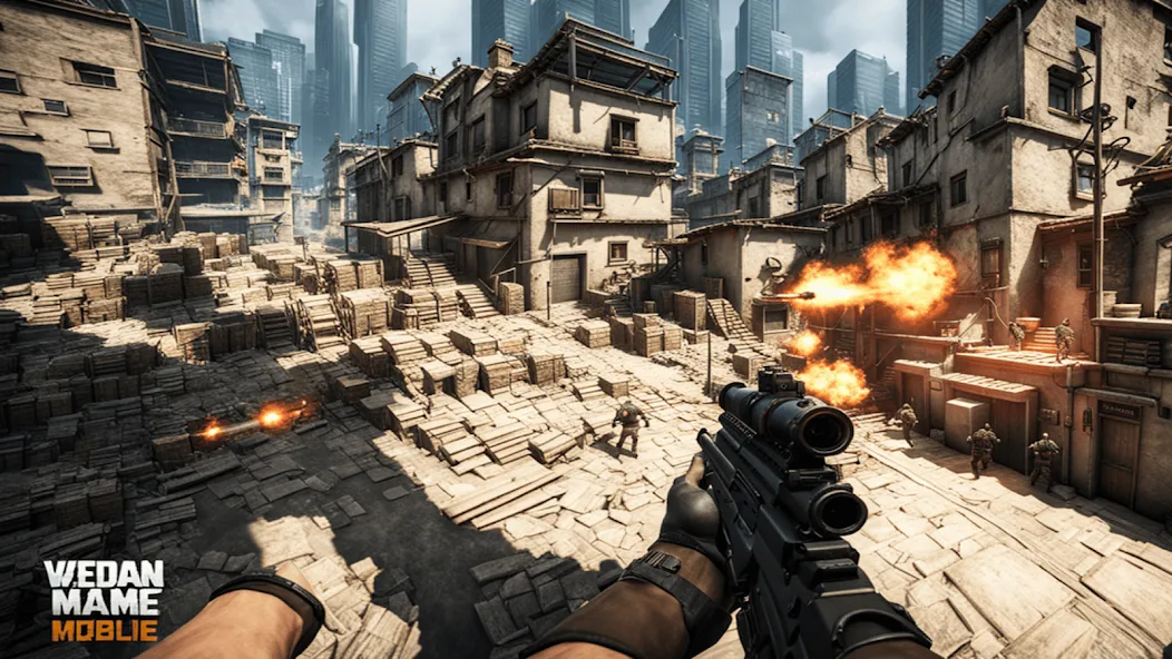 FPS Commando Shooting Games 3D на Андроид — Мод Безлимитные деньги и оружие — скриншот 2