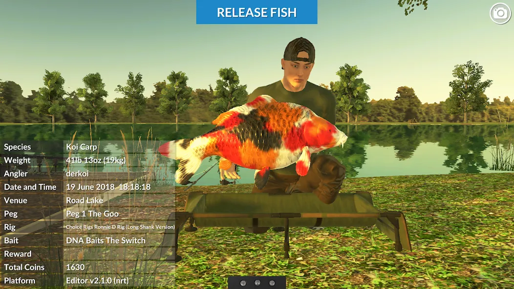 Carp Fishing Simulator — Мод: Безлимитные деньги и снасти — скриншот 1