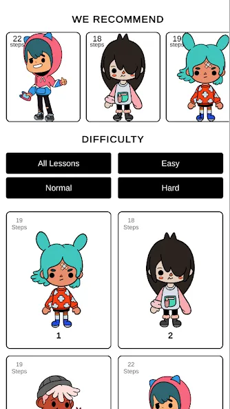 Скачать взлом How to draw Toca на Андроид — Пошаговое рисование персонажей — скриншот 1