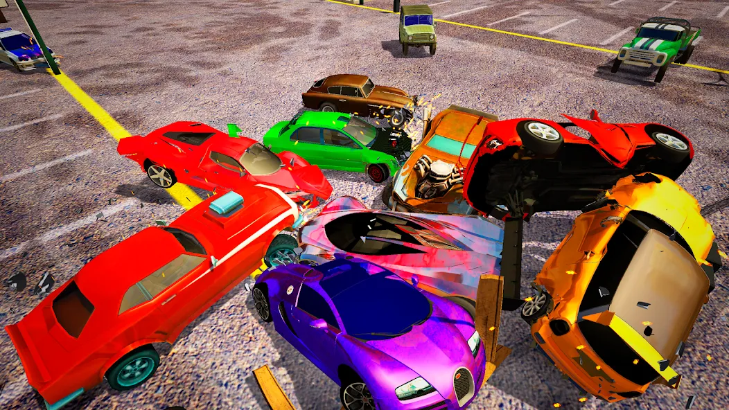 Взлом Demolition Derby Mad Car Crash — Безлимитные деньги и топливо — скриншот 2 Взлом Demolition Derby Mad Car Crash — Безлимитные деньги и топливо — скриншот 2