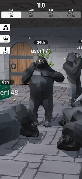 Взломанная Gorilla Clicker на Андроид — Много бананов и быстрый доход — скриншот 1 Взломанная Gorilla Clicker на Андроид — Много бананов и быстрый доход — скриншот 1