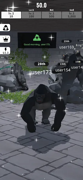Взломанная Gorilla Clicker на Андроид — Много бананов и быстрый доход — скриншот 2 Взломанная Gorilla Clicker на Андроид — Много бананов и быстрый доход — скриншот 2
