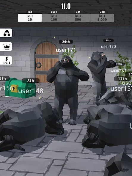 Взломанная Gorilla Clicker на Андроид — Много бананов и быстрый доход — скриншот 3 Взломанная Gorilla Clicker на Андроид — Много бананов и быстрый доход — скриншот 3