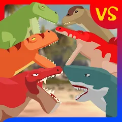 Скачать T-Rex Fights Dinosaurs (Мод: Безлимитное здоровье и урон) на Андроид