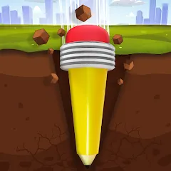 Взломанная Pen Dig на Андроид — Безлимитные деньги и подсказки