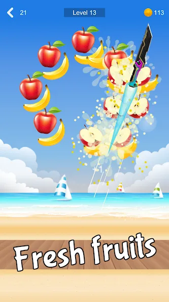 Fruit Sniper — Безлимитные монеты и усиленное оружие — скриншот 1