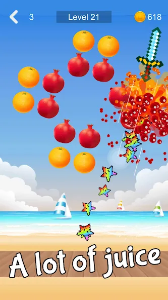 Fruit Sniper — Безлимитные монеты и усиленное оружие — скриншот 2
