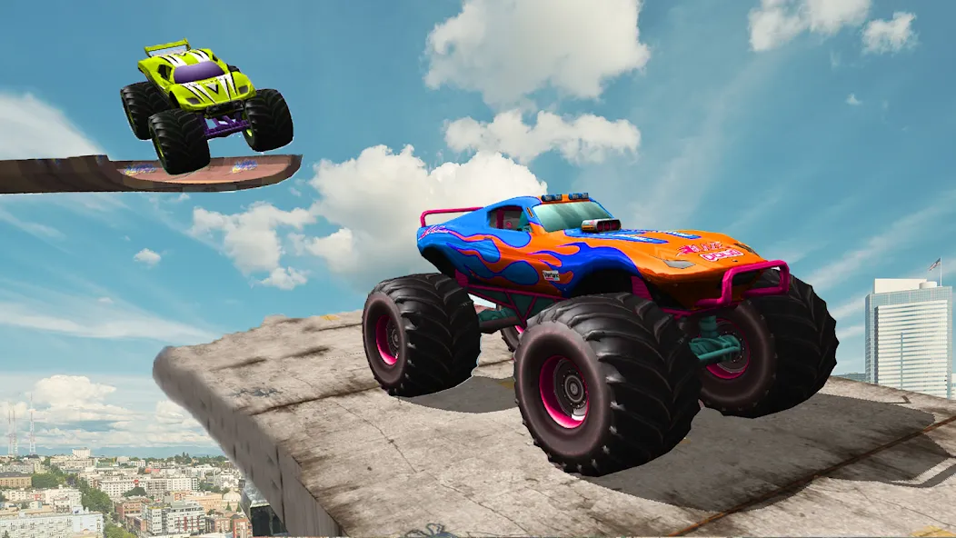 Скачать Monster Truck Car Game 3d на Андроид — Безлимитные деньги и топливо — скриншот 1