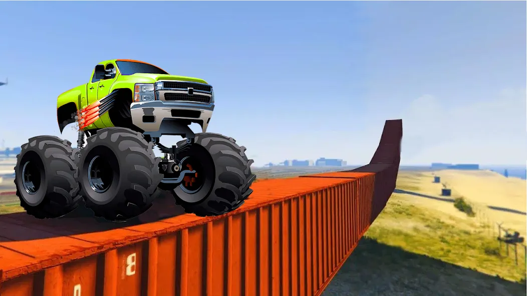 Скачать Monster Truck Car Game 3d на Андроид — Безлимитные деньги и топливо — скриншот 3