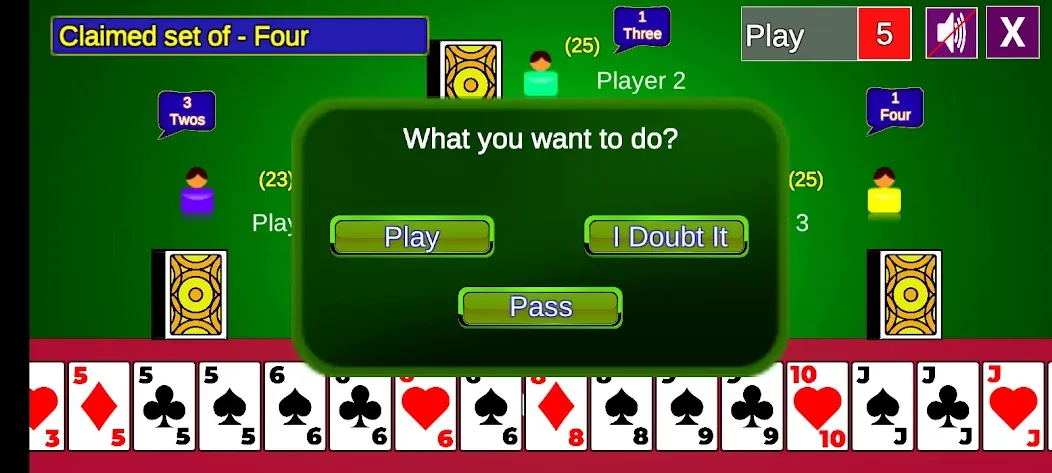 Bluff Card Game — Взломанная версия (Безлимитные монеты и разблокированы карты) — скриншот 4