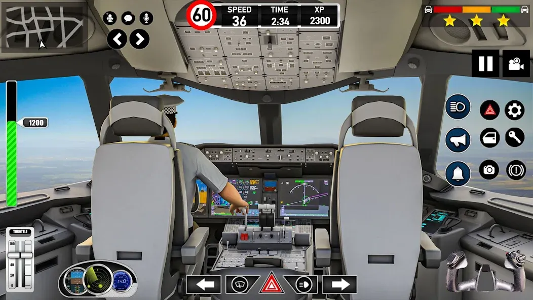 Скачать Plane Pilot Flight Simulator с модом — Безлимитное топливо и все самолёты — скриншот 1