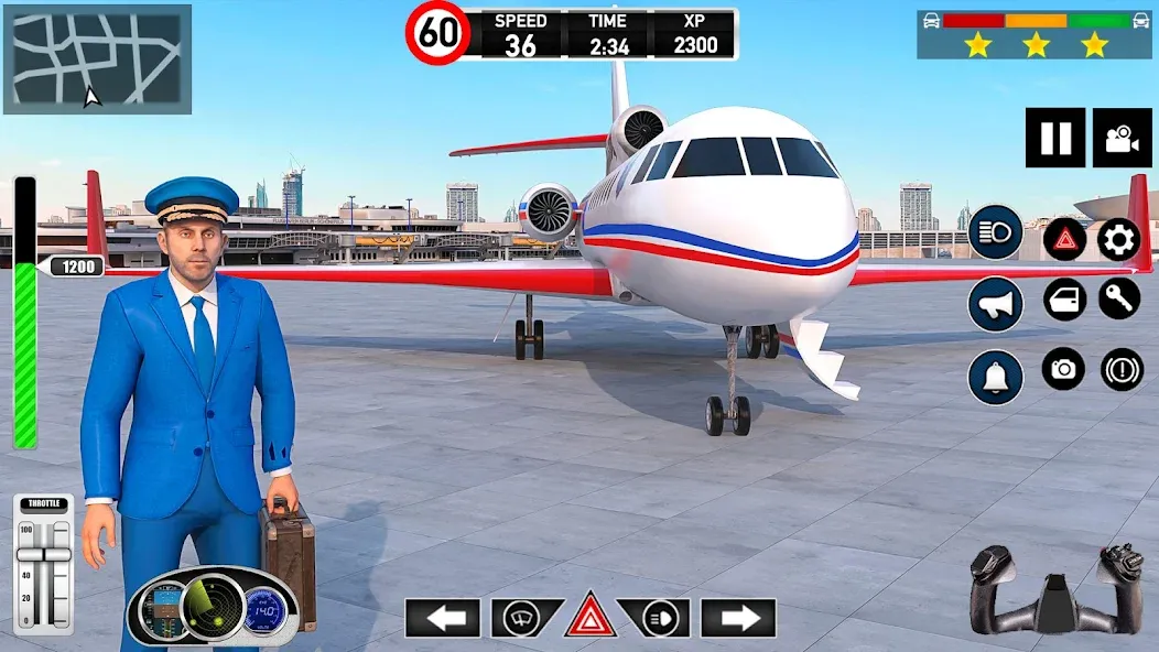 Скачать Plane Pilot Flight Simulator с модом — Безлимитное топливо и все самолёты — скриншот 3