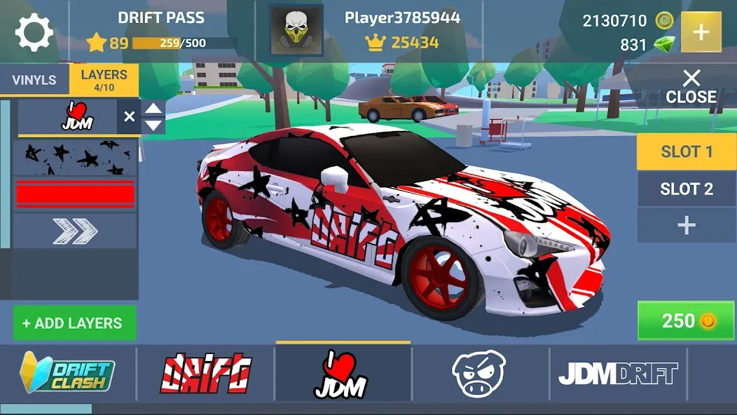 Взломанная Drift Clash Online Racing на Андроид — Безлимитные деньги и все машины открыты — скриншот 1 Взломанная Drift Clash Online Racing на Андроид — Безлимитные деньги и все машины открыты — скриншот 1