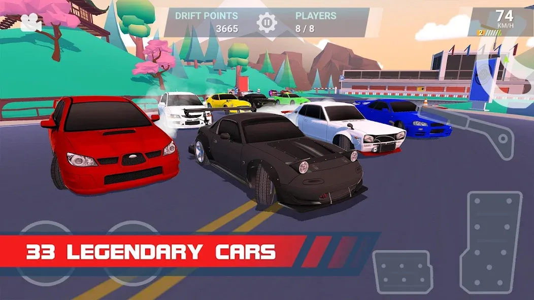 Взломанная Drift Clash Online Racing на Андроид — Безлимитные деньги и все машины открыты — скриншот 4 Взломанная Drift Clash Online Racing на Андроид — Безлимитные деньги и все машины открыты — скриншот 4