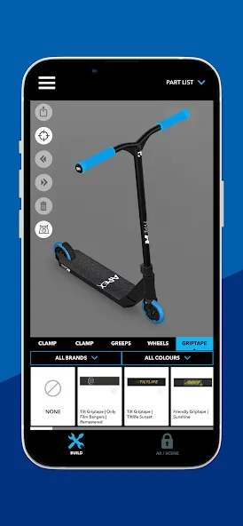 Scooter 3D custom builder — Взломанная версия (Безлимитные деньги и все детали открыты) — скриншот 3