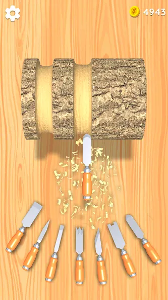 Скачать Wood Turning 3D - Carving Game с модом — Безлимитные деньги и все инструменты открыты — скриншот 1